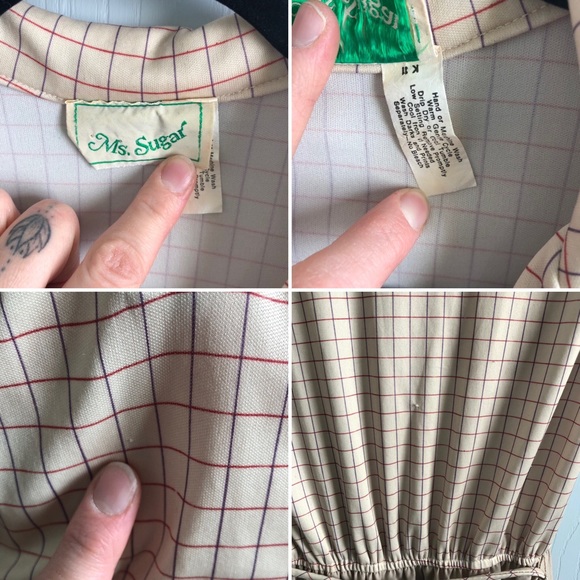 Vintage Ms. Sugar Tan Cap Sleeve Dress - Picture 8 of 8